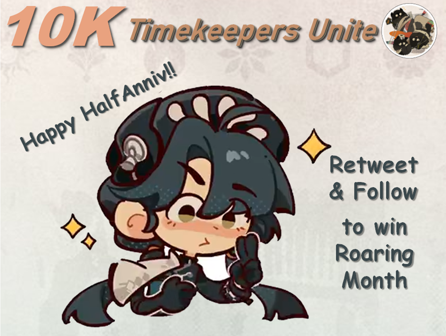 Timekeeper Assistant (Reverse: 1999) (@1999_timekeeper) on Twitter photo 🌟Repost Giveaway🌟10K Timekeepers Unite
I'll randomly pick 5 Timekeepers to receive a Roaring
Month Pass!
1⃣Follow <a href="/1999_timekeeper/">Timekeeper Assistant (Reverse: 1999)</a>
2⃣Like + Repost this post
Wishing you an epic journey ahead in 1999. Your support fuels my passion to keep posting!
Winners will be announced by 🌟Repost Giveaway🌟10K Timekeepers Unite
I'll randomly pick 5 Timekeepers to receive a Roaring
Month Pass!
1⃣Follow <a href="/1999_timekeeper/">Timekeeper Assistant (Reverse: 1999)</a>
2⃣Like + Repost this post
Wishing you an epic journey ahead in 1999. Your support fuels my passion to keep posting!
Winners will be announced by