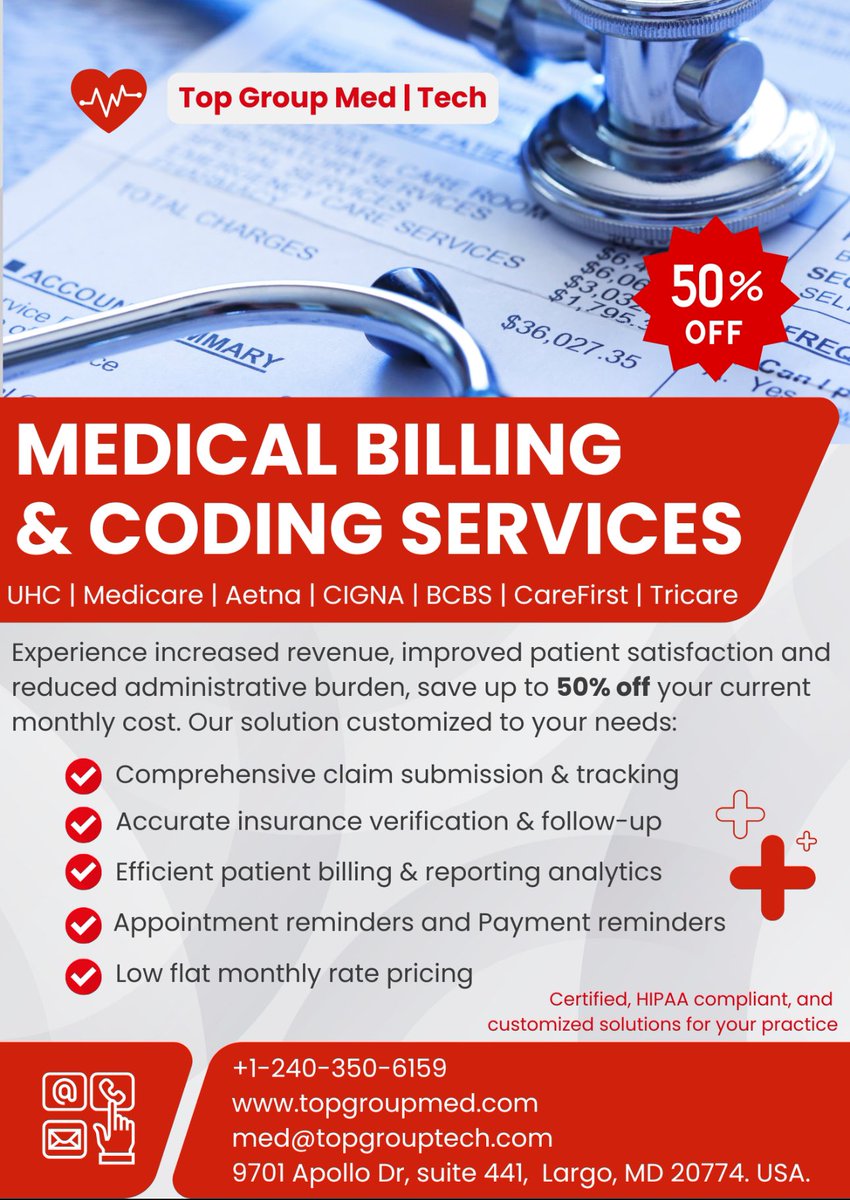 Results-driven Medical Billing and Coding Solutions Provider with expertise in ensuring accurate and compliant billing and coding practices. Proven track record of improving revenue cycle efficiency, reducing claim rejections, and increasing patient satisfaction.