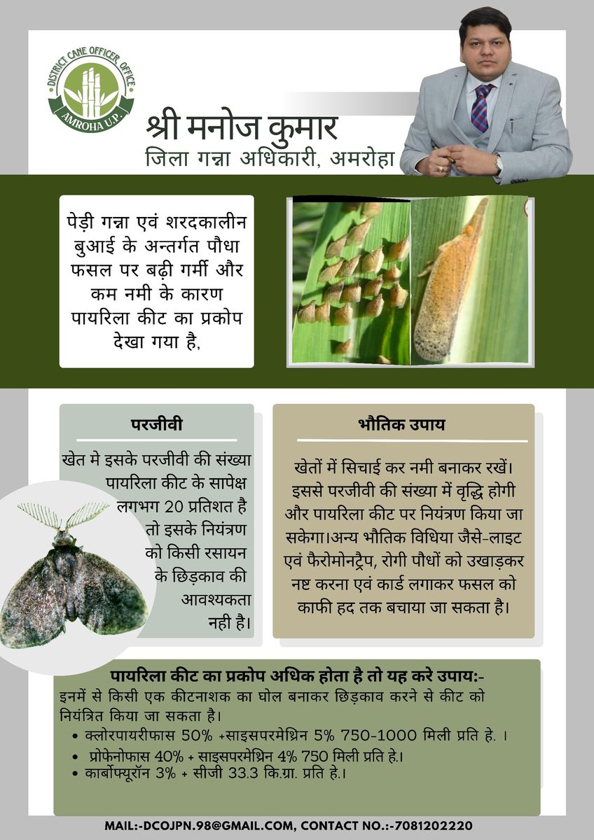 गर्मी के प्रकोप से गन्ने की फसल में पायरिला कीट के रोकथाम हेतु विभाग द्वारा किसानों को किया जा रहा जागरुक।
<a href="/UPCane/">Cane Development UP</a> <a href="/SamitiJ/">Additional Cane Commissioner, U.P.</a> <a href="/dyccmbd/">dyccmbd</a> <a href="/dmamroha/">DM Amroha</a>