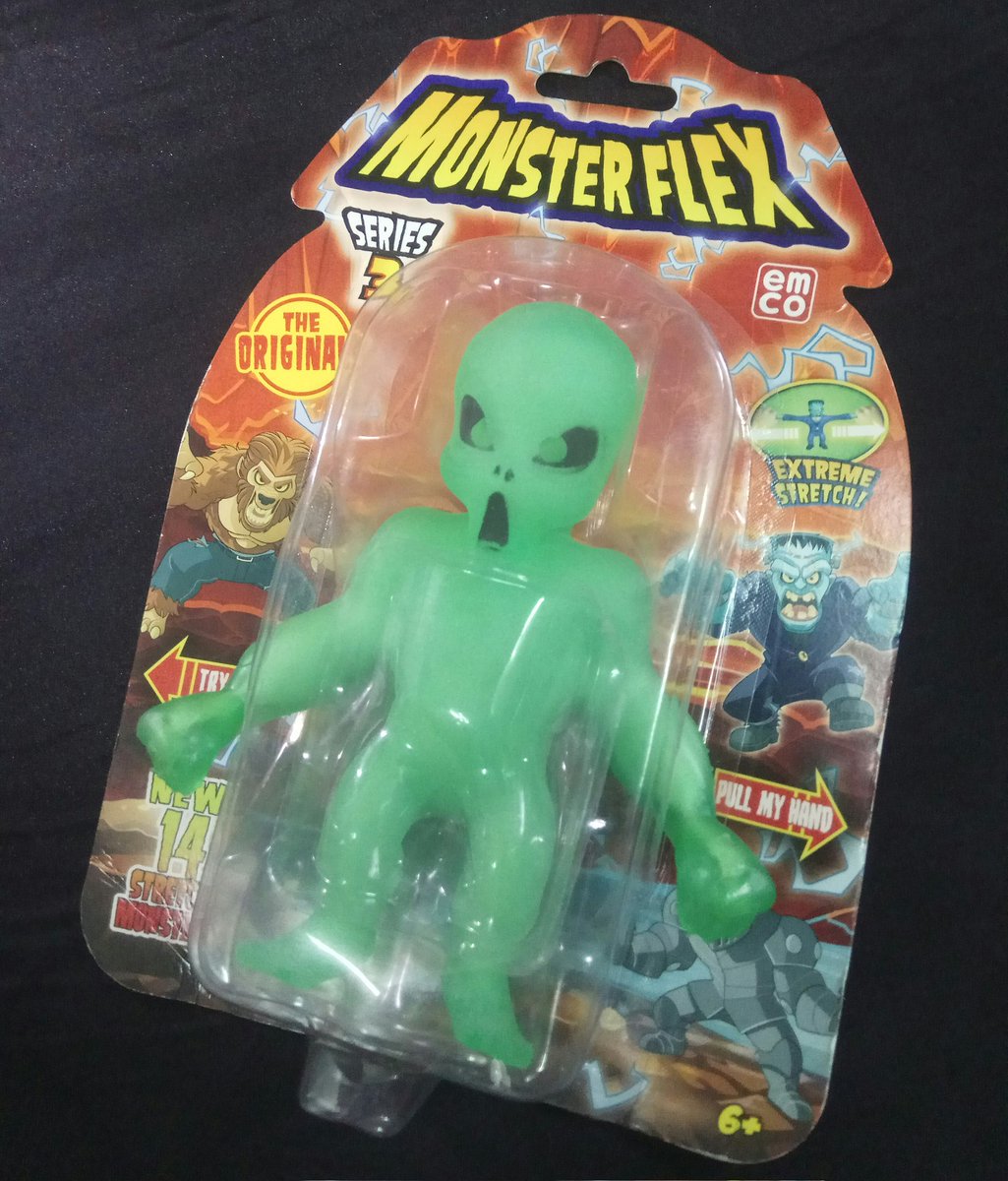 Emco "Monster Flex series 3: Alien" (2022).

Mainan figur yang elastis. Glow in the dark.

Tinggi 14 cm.

Rp80.000.