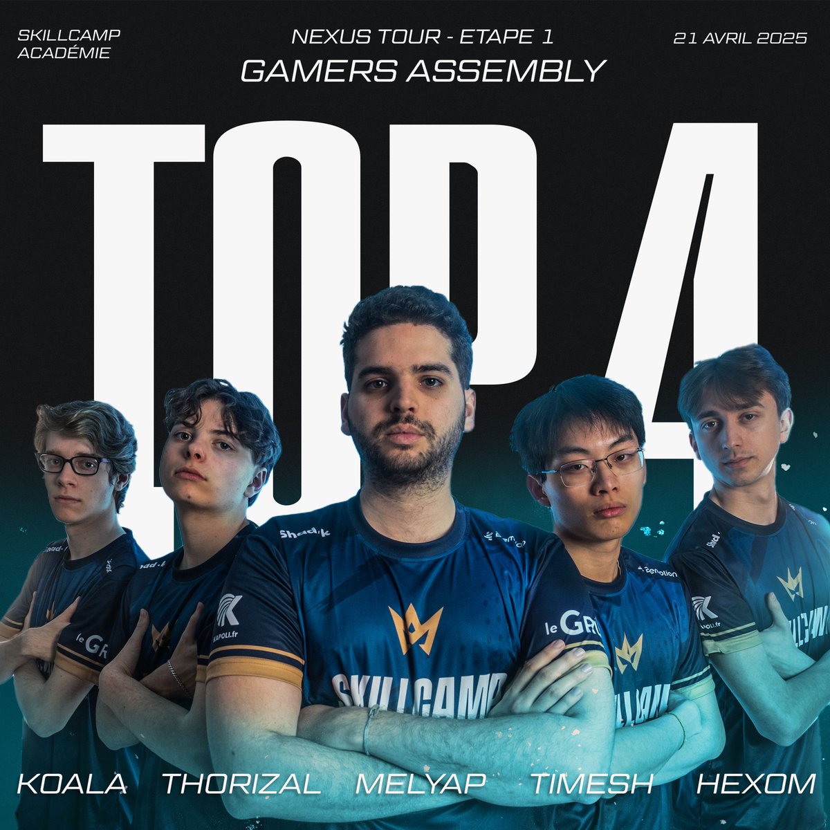 Skillcamp (@skillcamp_gg) on Twitter photo Nous terminons à la 4ᵉ place de la <a href="/GamersAssembly/">Gamers Assembly</a>
Félicitations aux joueurs et au staff pour leurs performances 👑
L’avenir s’annonce radieux. Rendez-vous à la prochaine étape !
#ReachTheSummit Nous terminons à la 4ᵉ place de la <a href="/GamersAssembly/">Gamers Assembly</a>
Félicitations aux joueurs et au staff pour leurs performances 👑
L’avenir s’annonce radieux. Rendez-vous à la prochaine étape !
#ReachTheSummit