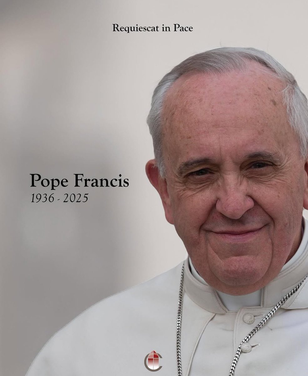 We mourn the passing of Pope Francis, a humble servant of Christ who inspired the world with his faith and love. May he rest in eternal peace