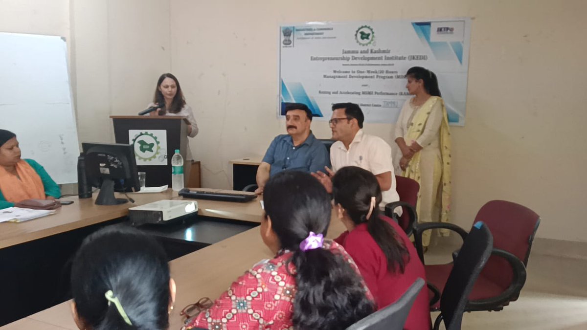 A week-long Management Development Programme under the RAMP scheme commenced at JKEDI Jammu. The programme was inaugurated by ADDC <a href="/Thakurss111/">Thakur Sher Singh</a> who emphasised the role of entrepreneurship in local economic growth and lauded JKEDI’s efforts in nurturing the MSME ecosystem.
<a href="/diprjk/">Information & PR, J&K</a>
