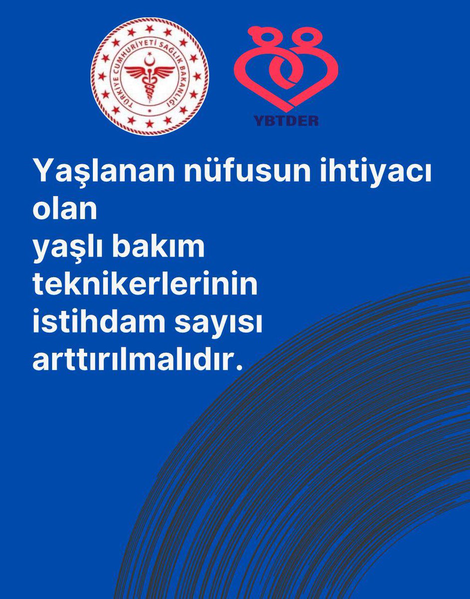 Artan yaşlı nüfus, daha fazla yaşlı bakım teknikeri istihdamını zorunlu kılmaktadır.

#yaşlıbakımatama 
<a href="/drmemisoglu/">Prof. Dr. Kemal Memişoğlu</a> <a href="/RTErdogan/">Recep Tayyip Erdoğan</a> <a href="/saglikbakanligi/">T.C. Sağlık Bakanlığı</a> 

#yaşlıbakımatama