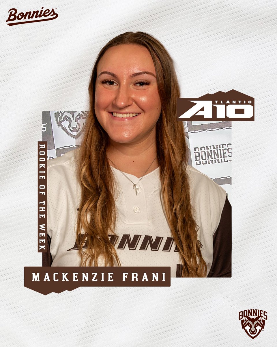 Atlantic 10 𝙍𝙤𝙤𝙠𝙞𝙚 𝙤𝙛 𝙩𝙝𝙚 𝙒𝙚𝙚𝙠 🥎

<a href="/mackenziefrani/">Mackenzie Frani</a> garners Rookie of the Week honors for the second time this season!

#Unfurl