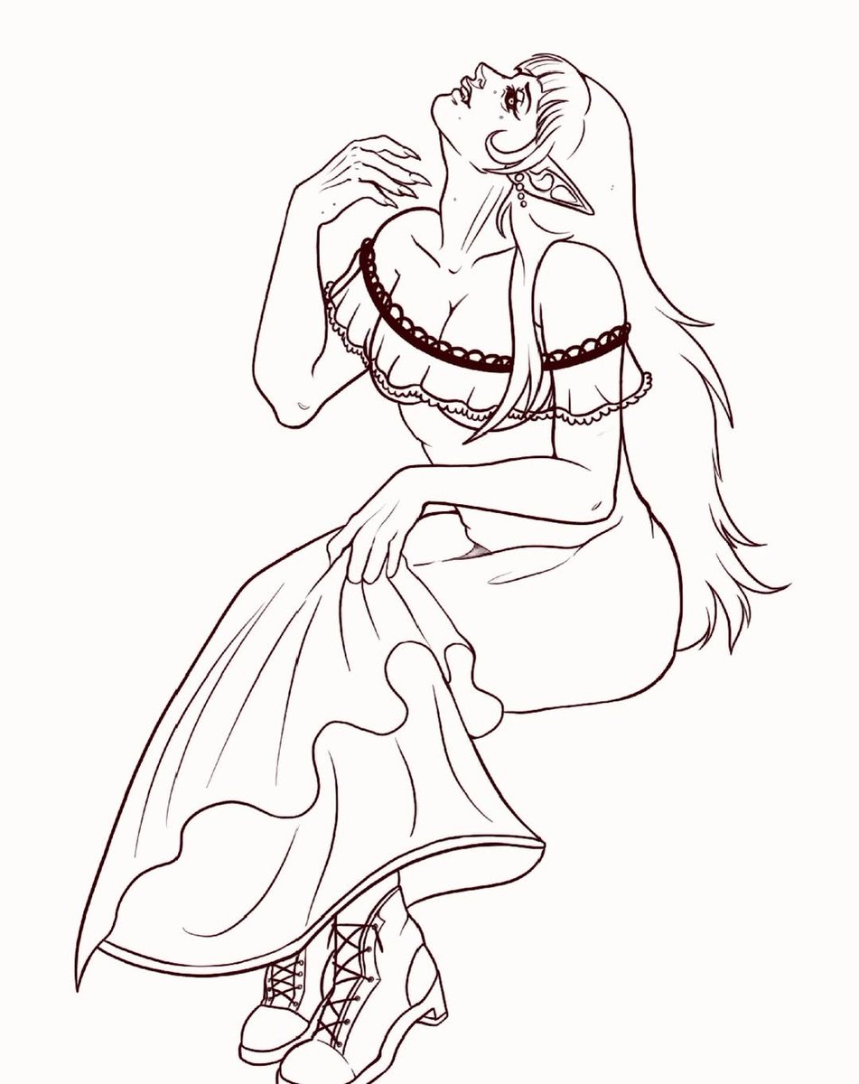 ✨Work in progress✨
Channeling some fantasy vibes with this elegant elf beauty 🧝‍♀️💫 Loving the flow of the dress and that upward gaze. Can’t wait to bring her to life with colors! 🎨 #WIP #FantasyArt #CharacterDesign
