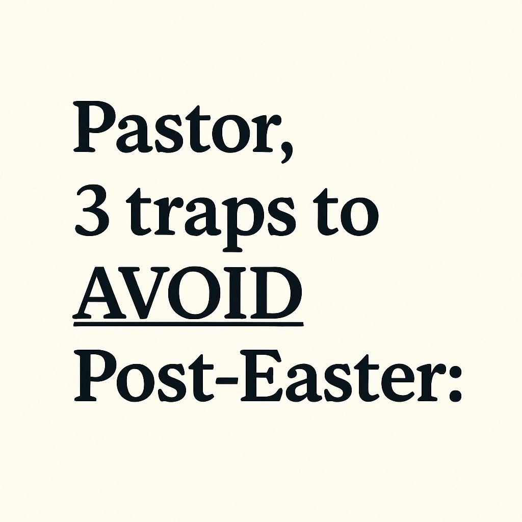 chrisstephen3's tweet image. Pastor, Easter was powerful—no doubt. 
Here are 3 traps to AVOID post-Easter:
1.Defining yourself by record attendance
2.Grinding it out instead of resting
3.Neglecting your soul after pouring out.
You were faithful this weekend. Now it’s time to care for you.