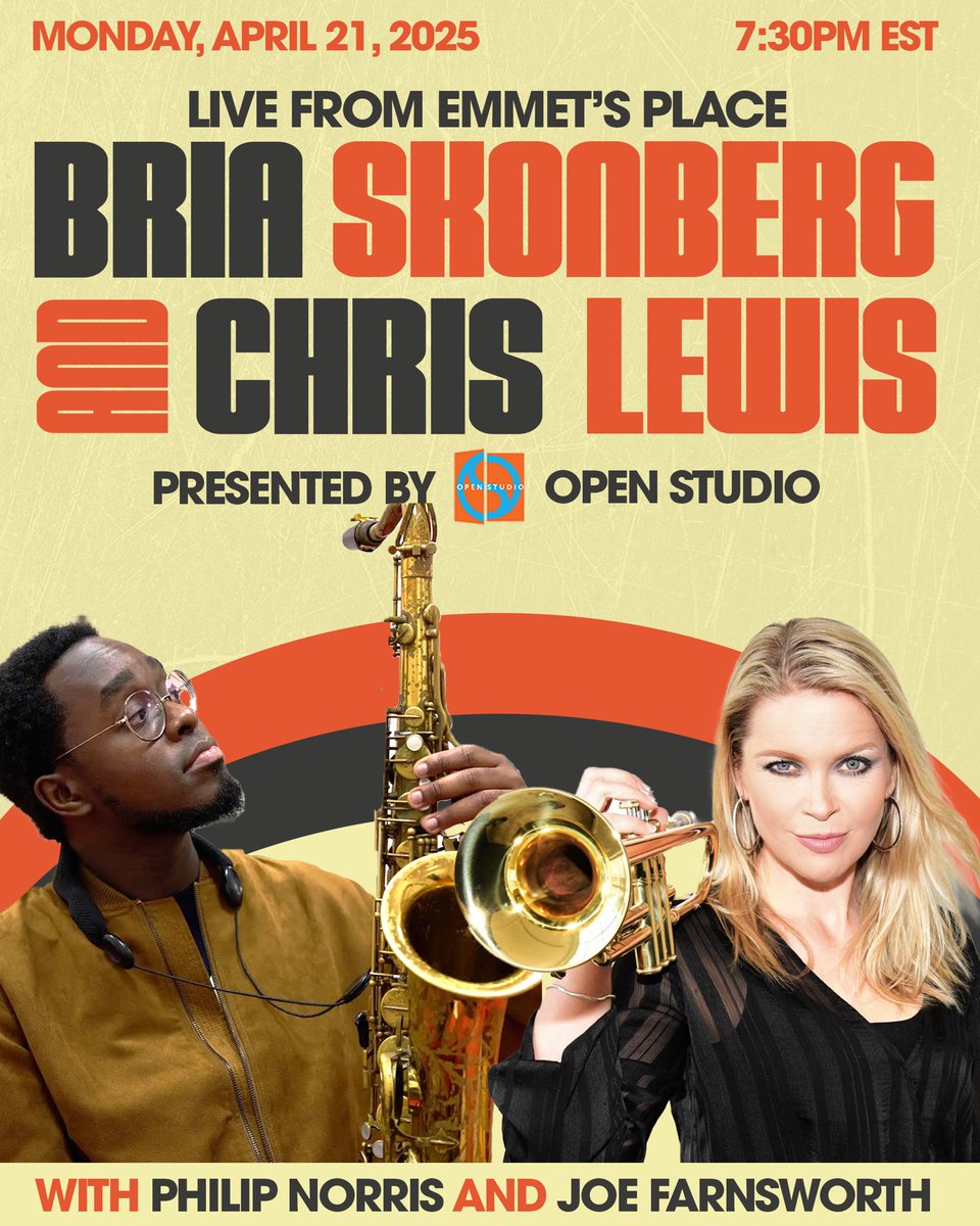 Emmet Cohen (@emmetcohen) on Twitter photo TONIGHT! Join us on YouTube or Facebook at 7:30PM EST for our April installment of #emmetsplace (Presented by <a href="/OpenStudioJazz/">Open Studio</a>) with special guests #BriaSkonberg and #ChrisLewis. See you there!! TONIGHT! Join us on YouTube or Facebook at 7:30PM EST for our April installment of #emmetsplace (Presented by <a href="/OpenStudioJazz/">Open Studio</a>) with special guests #BriaSkonberg and #ChrisLewis. See you there!!