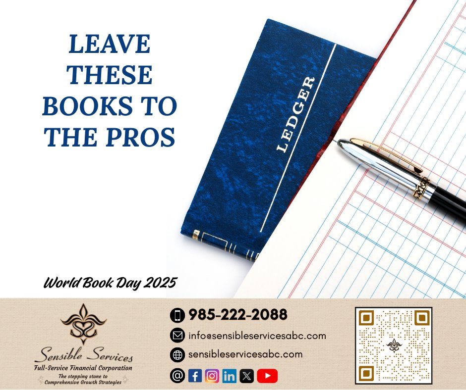 SSABCLLC's tweet image. It's World Book Day-but leave your business's books to the pros! 📈📊📚📖
#worldbookday2025 #WorldBookDay #books #bookkeeping #accounting #financialservices