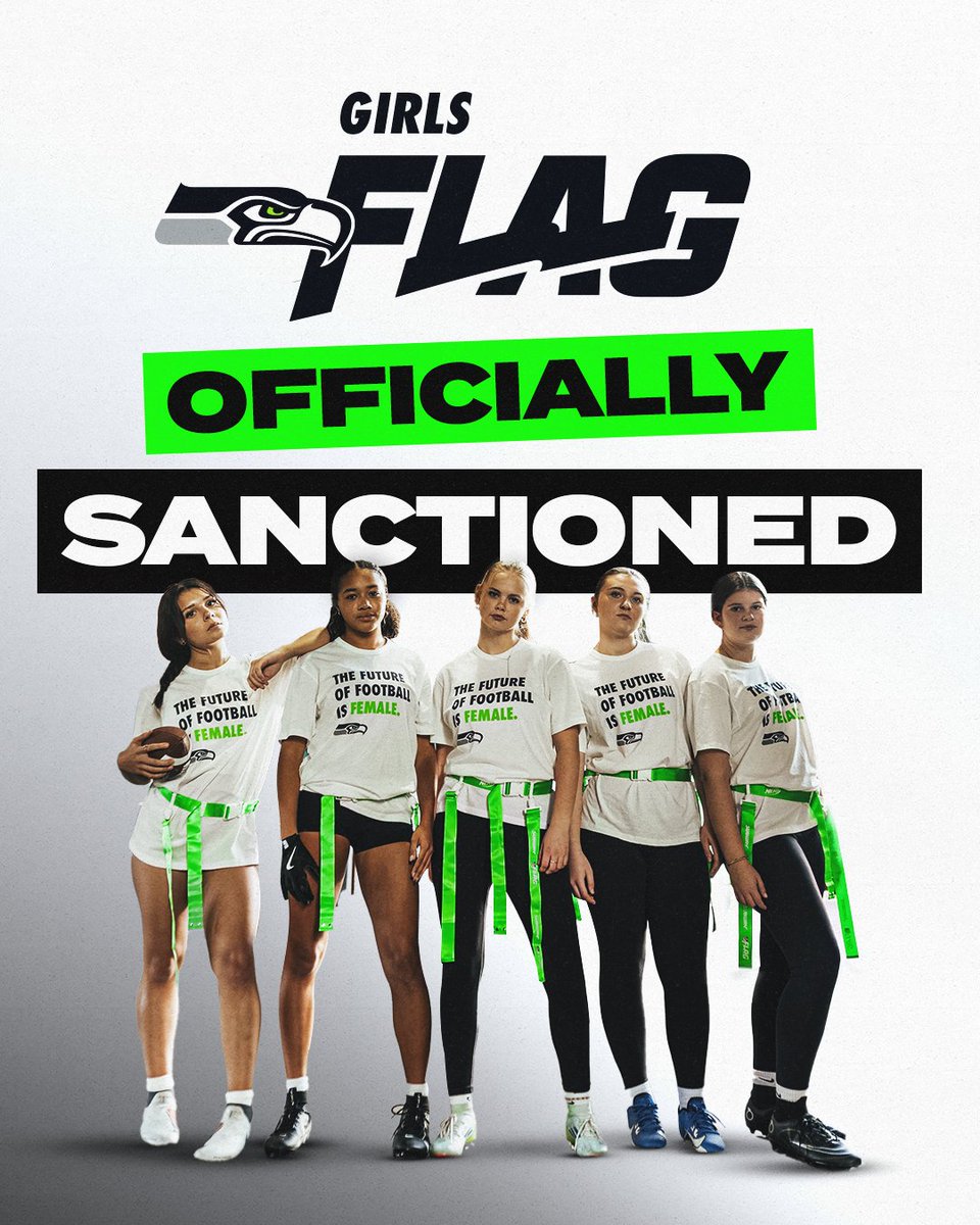 Girls Flag Football is an official high school sport in Washington.

The Seahawks will continue to champion the sport and are excited to support the continued growth and success of girls flag programs for years to come!

Read more » shwks.com/my7dm6k4
