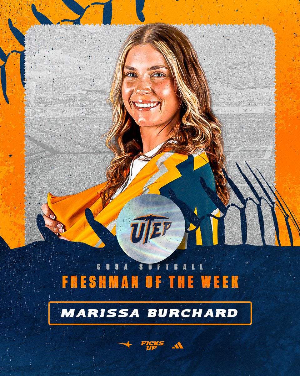 UTEP Softball (@utepsoftball) on Twitter photo ๐ ๐๐๐๐ ๐
๐๐๐๐๐๐๐ ๐๐
๐๐๐ ๐๐๐๐ ๐
Marissa Burchard earns her second CUSA Freshman of the Week award after hitting .429 with 3 homers to help seal the Miners go 4-0! ๐ฅ
#PicksUp | <a href="/MarissaBurchard/">Marissa Burchard</a> | tinyurl.com/bdzhrz7m ๐ ๐๐๐๐ ๐
๐๐๐๐๐๐๐ ๐๐
๐๐๐ ๐๐๐๐ ๐
Marissa Burchard earns her second CUSA Freshman of the Week award after hitting .429 with 3 homers to help seal the Miners go 4-0! ๐ฅ
#PicksUp | <a href="/MarissaBurchard/">Marissa Burchard</a> | tinyurl.com/bdzhrz7m