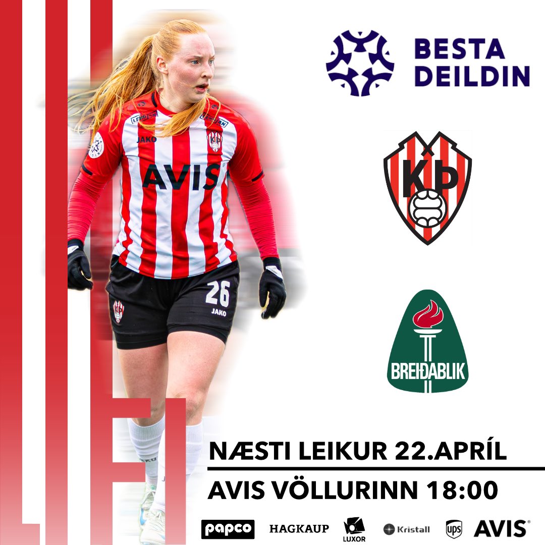 Annar leikur í Bestu deildinni, Breiðablik kemur í heimsókn á Avis völlinn á morgun, þriðjudaginn 22.apríl, hvetjum alla til þess að mæta og sýna stuðning við stelpurnar ❤️🤍 #LIFI