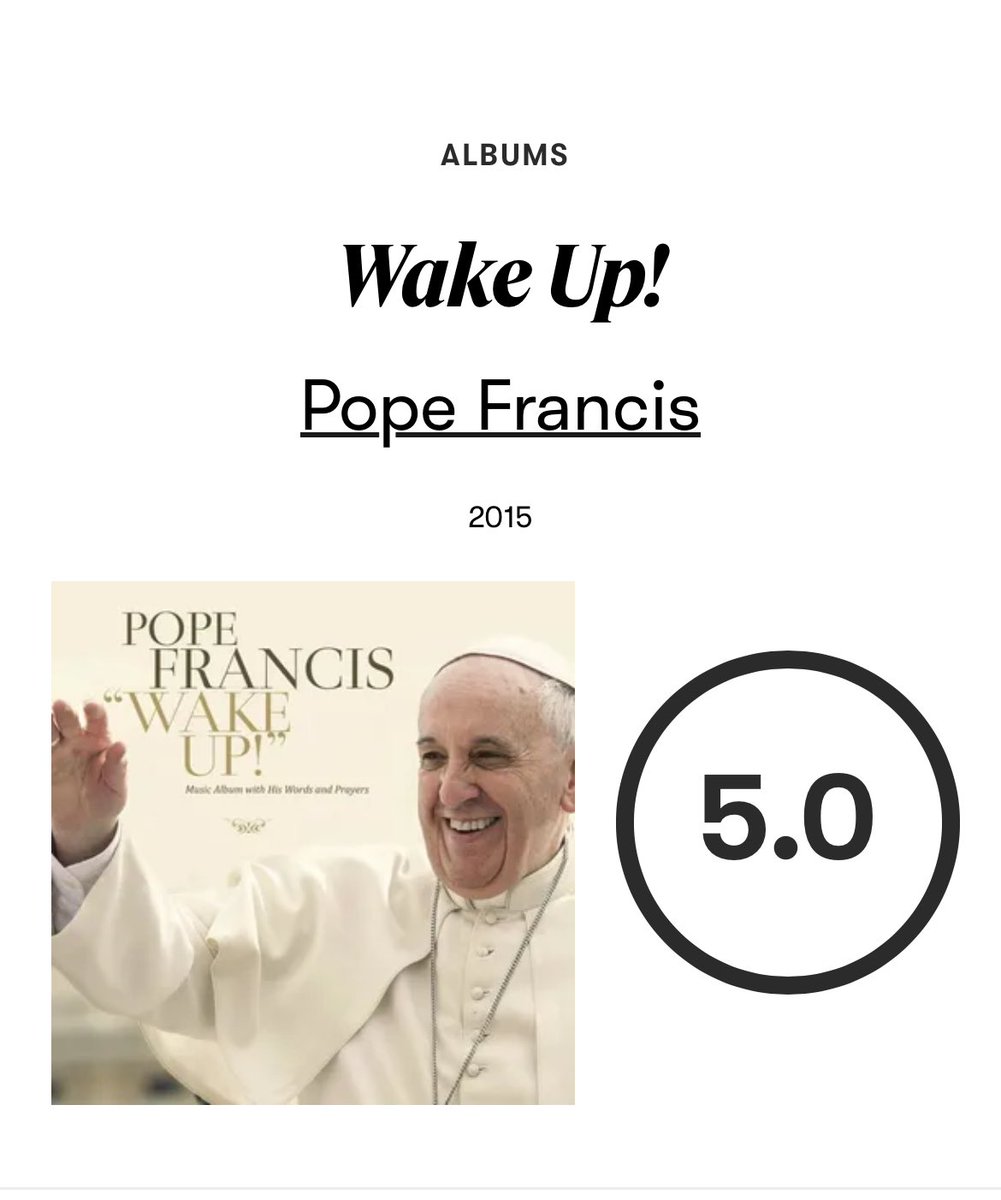 rip to the only pope with a pitchfork album score