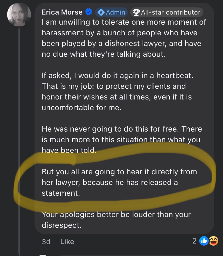 deblanc_jenna's tweet image. Erica Morse, where is the statement from Kathy Allen’s lawyer?

Prof, feel free to repost this with boxes and highlights so maybe she’ll see it.  😘

#delphi