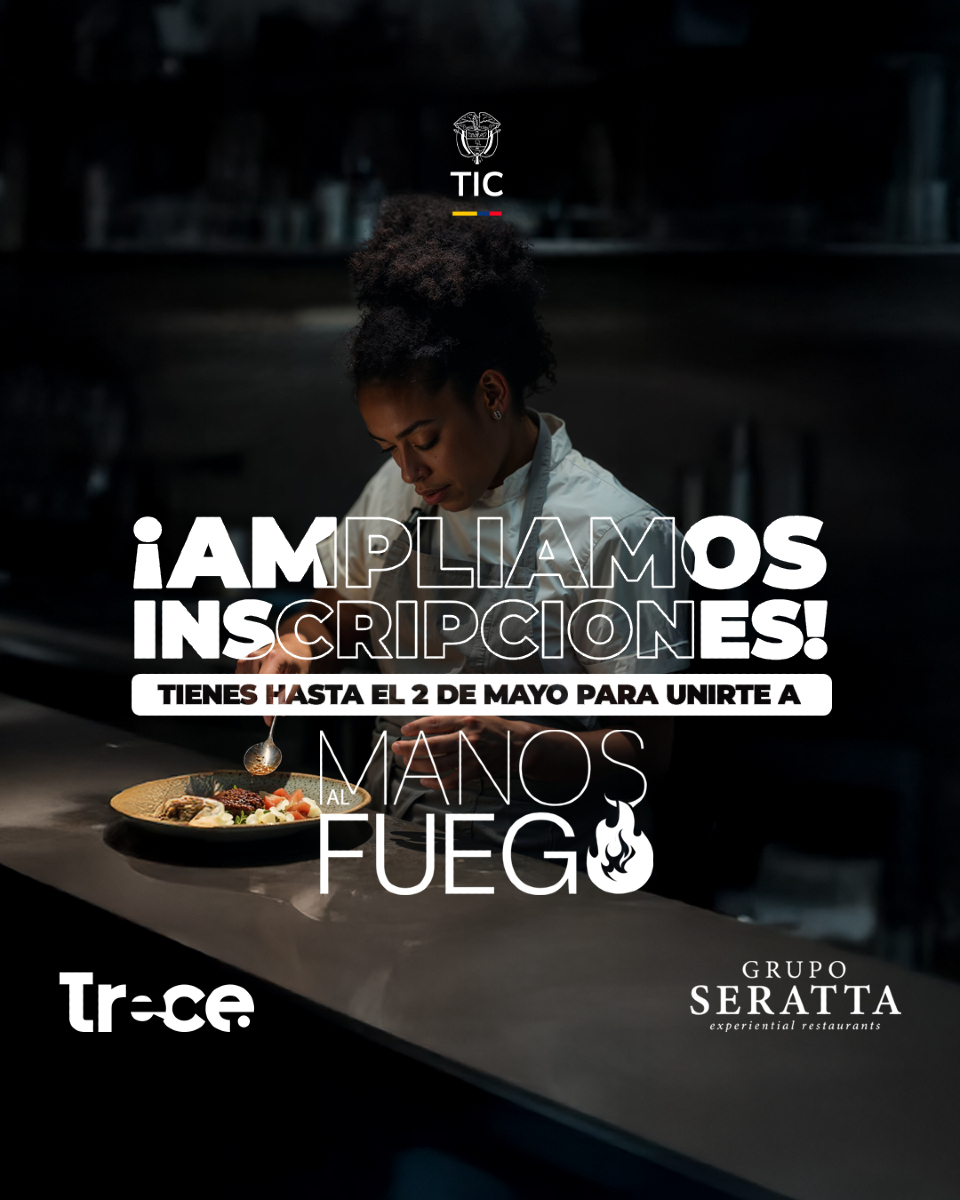 CanalTreceCO's tweet photo. 🔥 El fuego sigue encendido… ¡y tú aún puedes entrar!
Extendimos las inscripciones hasta el 2 de mayo.
Es tu momento de brillar en la cocina con #ManosAlFuego 👨🍳🔥
Corre a inscribirte 👉 https://t.co/TBr9Na2BaR
#CastingAbierto #CanalTrece #RealityCulinario #SaborReal https://t.co/yh24i2B8Tx