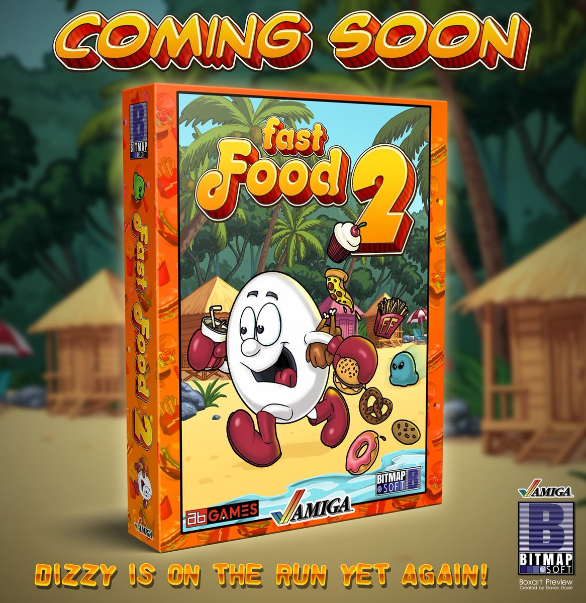 Darren Doyle (Greyfox Books - Bitmap Soft) (@vidgameartistry) on Twitter photo Happy Easter!
Something fab is coming soon 4 #commodore #amiga from <a href="/BitmapSoft/">BitmapSoft</a>
Dizzy is back in🍔 Fast Food 2🍟the game will be another amazing physical release & will have lots of in-game extras & goodies in the box 🤯.
Sign up below & be notified.
bitmapsoft.co.uk/my-account/ Happy Easter!
Something fab is coming soon 4 #commodore #amiga from <a href="/BitmapSoft/">BitmapSoft</a>
Dizzy is back in🍔 Fast Food 2🍟the game will be another amazing physical release & will have lots of in-game extras & goodies in the box 🤯.
Sign up below & be notified.
bitmapsoft.co.uk/my-account/