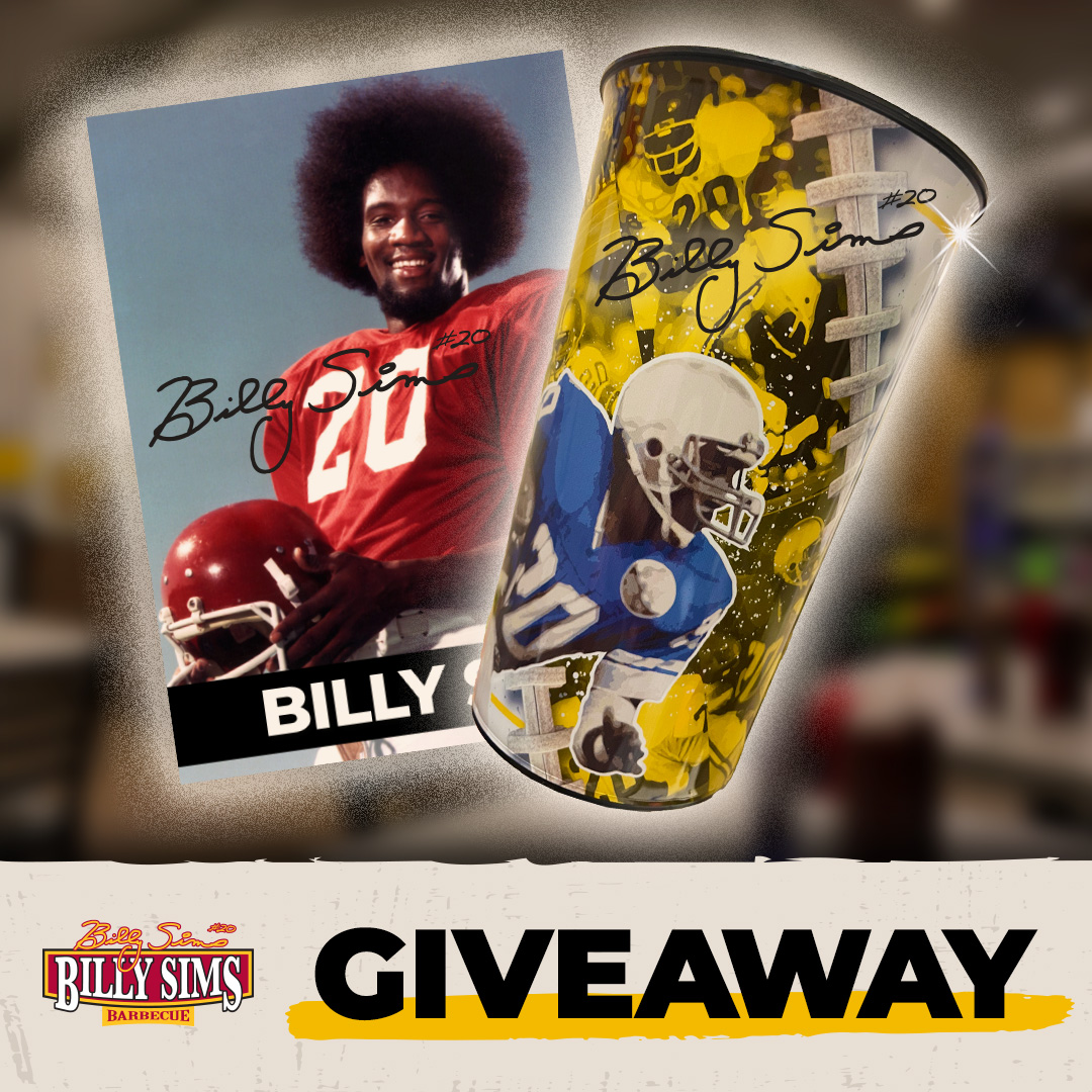 BillySimsBBQ's tweet image. We're giving away an autographed #BillySimsBBQ Collector Cup along with a #BillySims photo!  Remember, when you bring back any BSBBQ Collector Cup, you receive a discounted refill!

RULES
1️⃣ Follow us
2️⃣ Like the post
3️⃣ Reshare the post

A winner will be announced Wednesday.