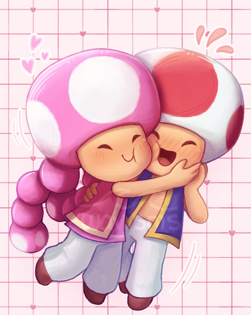 wavisms's tweet image. shroommates my beloveds 
#supermario #toad #toadette #fanart #nintendo