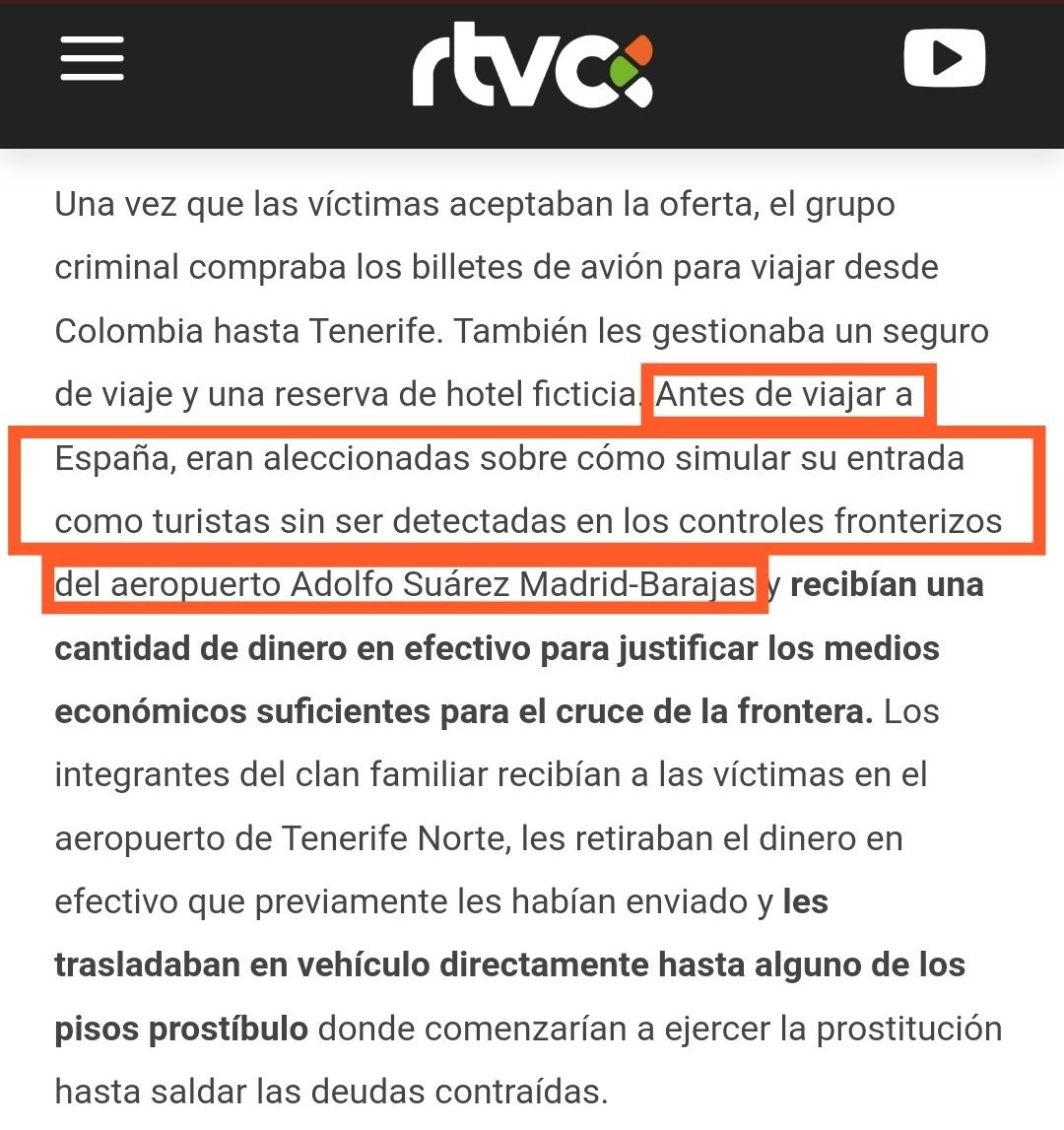 💥 Mafias de la prostitución enseñando a colarse en España haciéndose pasar por turista.

➡️ El descontrol es tremendo.