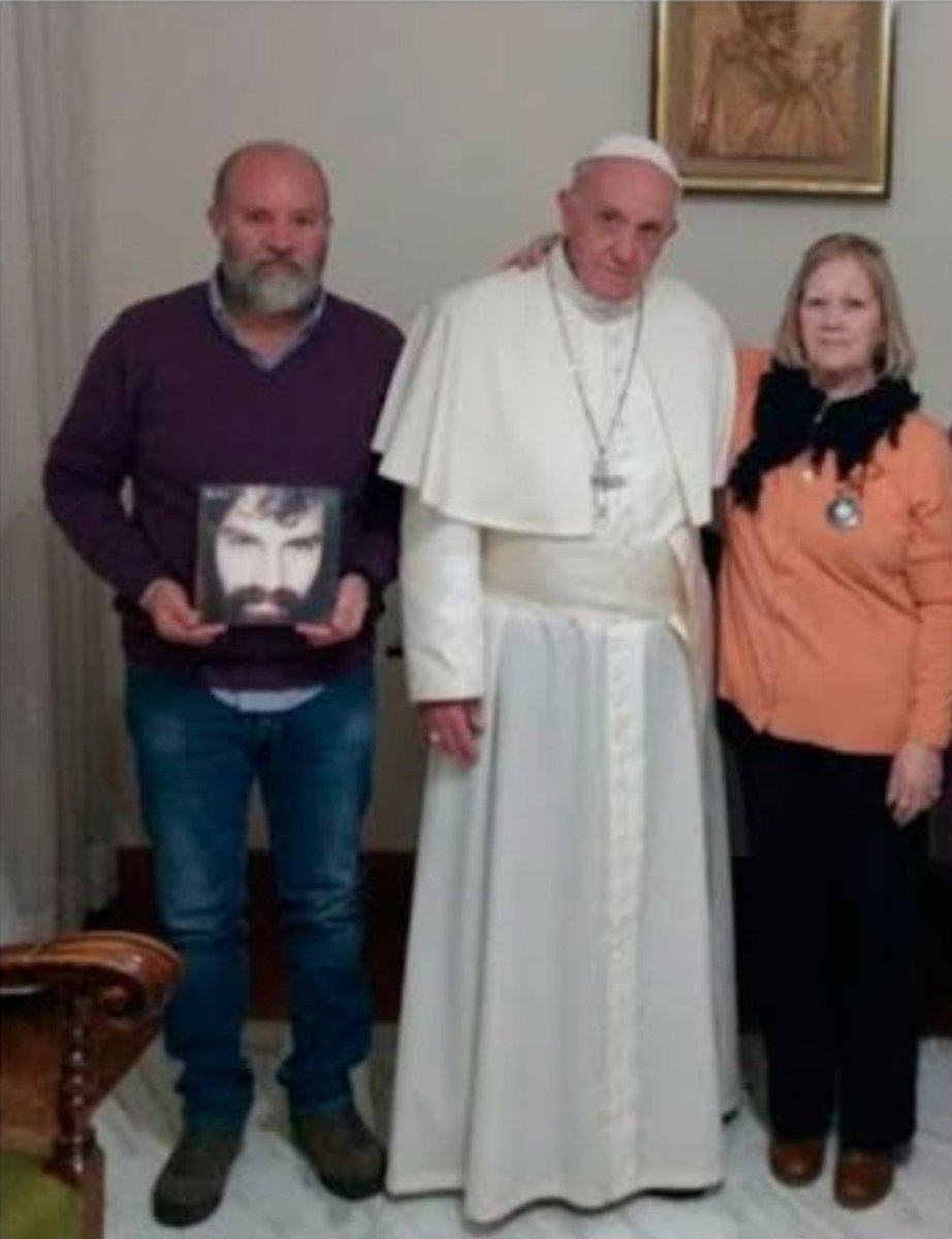 El Papa Francisco acompaño a mi Mamá y a mi, en el Pedido de Verdad y Justicia por Santiago Maldonado. QEPD.