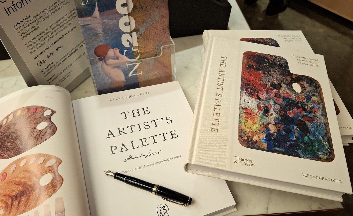 Dr Alexandra Loske (@saschaloske) on Twitter photo Signed (in ink, with a fountain pen!) copies of The Artist's Palette 🎨 (<a href="/thamesandhudson/">Thames & Hudson</a>) now available in the <a href="/NationalGallery/">National Gallery</a> London.
And should you want to practice, they also have real palettes and paints in their beautiful shop. Signed (in ink, with a fountain pen!) copies of The Artist's Palette 🎨 (<a href="/thamesandhudson/">Thames & Hudson</a>) now available in the <a href="/NationalGallery/">National Gallery</a> London.
And should you want to practice, they also have real palettes and paints in their beautiful shop.