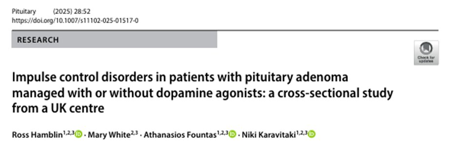 Niki Karavitaki (@karavitaki_niki) on Twitter photo Our paper is out! Responses of patients with pituitary adenoma treated or not with dopamine agonist in two instruments/questionnaires applied in clinical practice for assessing impulse control disorders. link.springer.com/article/10.100… <a href="/UoB_MSS/">Metabolism and Systems Science (MSS)</a> <a href="/BHPComms/">Birmingham Health Partners</a> <a href="/PituitarySoc/">Pituitary Society</a> Our paper is out! Responses of patients with pituitary adenoma treated or not with dopamine agonist in two instruments/questionnaires applied in clinical practice for assessing impulse control disorders. link.springer.com/article/10.100… <a href="/UoB_MSS/">Metabolism and Systems Science (MSS)</a> <a href="/BHPComms/">Birmingham Health Partners</a> <a href="/PituitarySoc/">Pituitary Society</a>