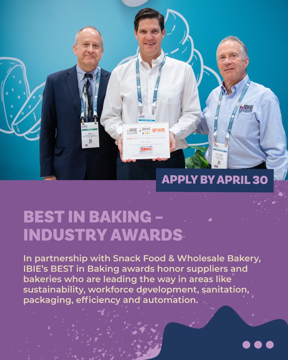 BakingExpo's tweet image. Think you’ve got what it takes? 🤔 Show off your best work at #IBIE2025! There’s a challenge for every kind of baker and even suppliers. 🥖🎂

👉 Swipe to see what’s in store! Learn more and apply today:  bakingexpo.com/competitions-a… #BakingCompetition #BakingAwards #BakingIndustry