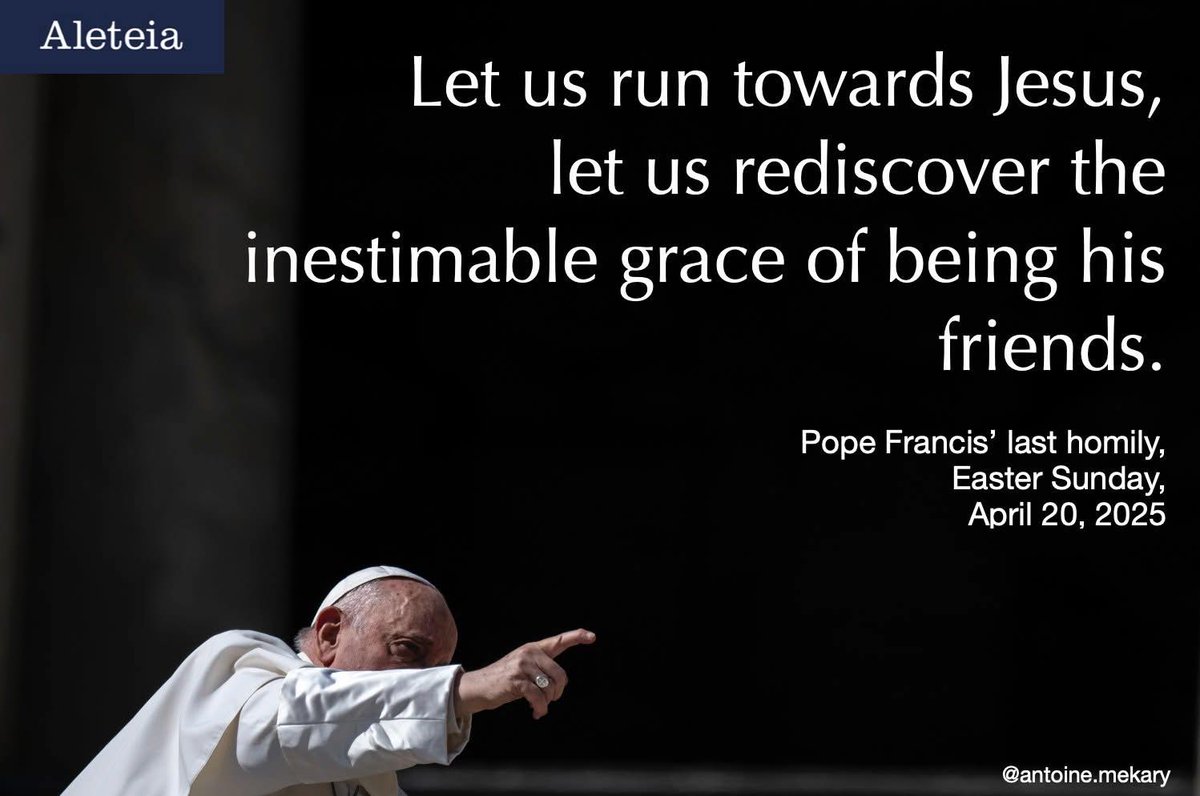 It is beautiful that yesterday, on the great Feast of the Resurrection, our beloved Holy Father had one last opportunity to greet the faithful. And now, on this Easter Monday, the Lord has called him home to Himself. We entrust Pope Francis to the love and mercy of God.