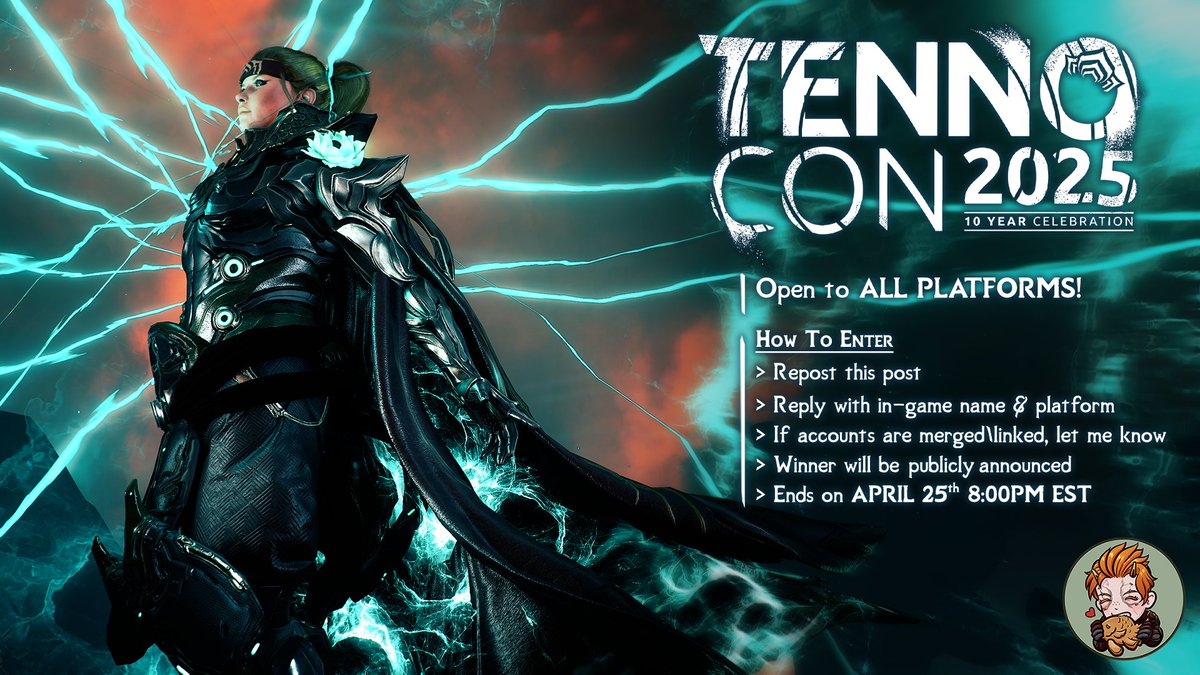 Tennocon 2025 Digital Pack Giveaway 
🔹 Provided by Digital Extremes
🔹 Quotes will NOT be counted!
🔹 You do NOT need to be following
🔹 If your accounts are merged\linked, specify that when you list your platform

Good luck, Tenno!
warframe.com/tennocon/packs