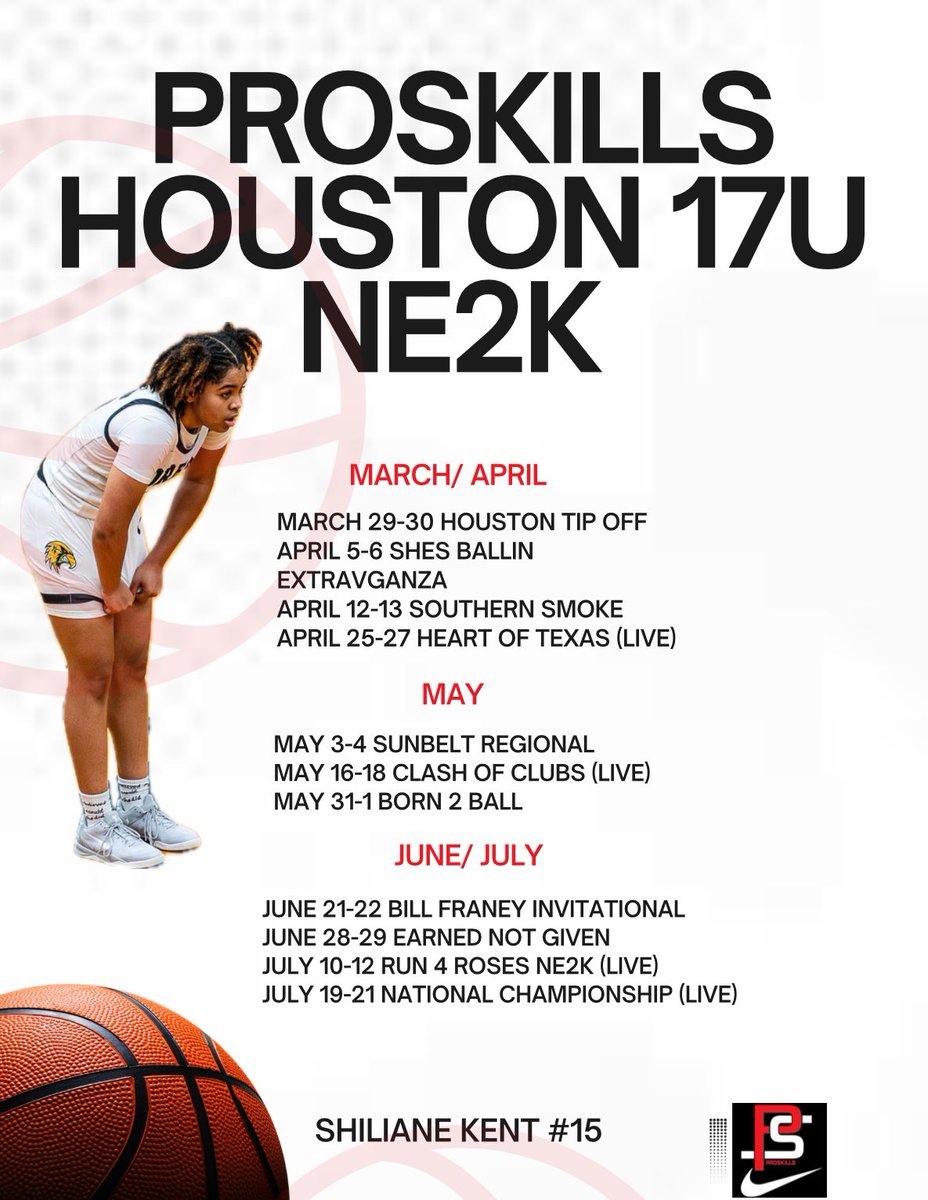 Shiliane Kent (@shilianeeee) on Twitter photo Here is my schedule for this summer, come check me and my team out!!
<a href="/ProskillsHTX/">Nike Proskills Houston</a> Here is my schedule for this summer, come check me and my team out!!
<a href="/ProskillsHTX/">Nike Proskills Houston</a>