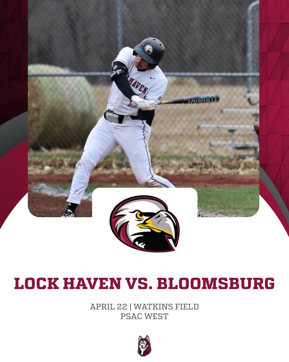 ⚾️GAMEDAY!

🦅<a href="/LHU_baseball/">Lock Haven Baseball</a> vs. Bloomsburg

📍Lock Haven, Pa.
🏟️Watkins Field
ℹ️GoLHU.com/program
📊📺GoLHU.com/coverage