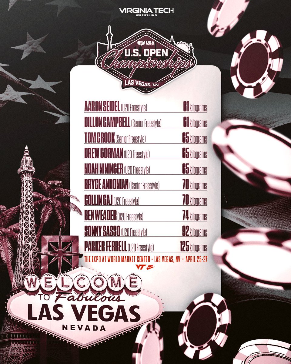 𝑉𝑖𝑣𝑎 𝐿𝑎𝑠 𝑉𝑒𝑔𝑎𝑠 🎲🃏🎰

Match Week!
We got a squad heading to the 2025 CLAW US Open.
#ALLINALLTHETIME #Hokies 🦃