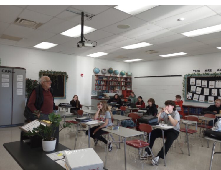 You never know what Superstar may show up at SHS! It was so nice to have a visit from Mr. Holekamp.