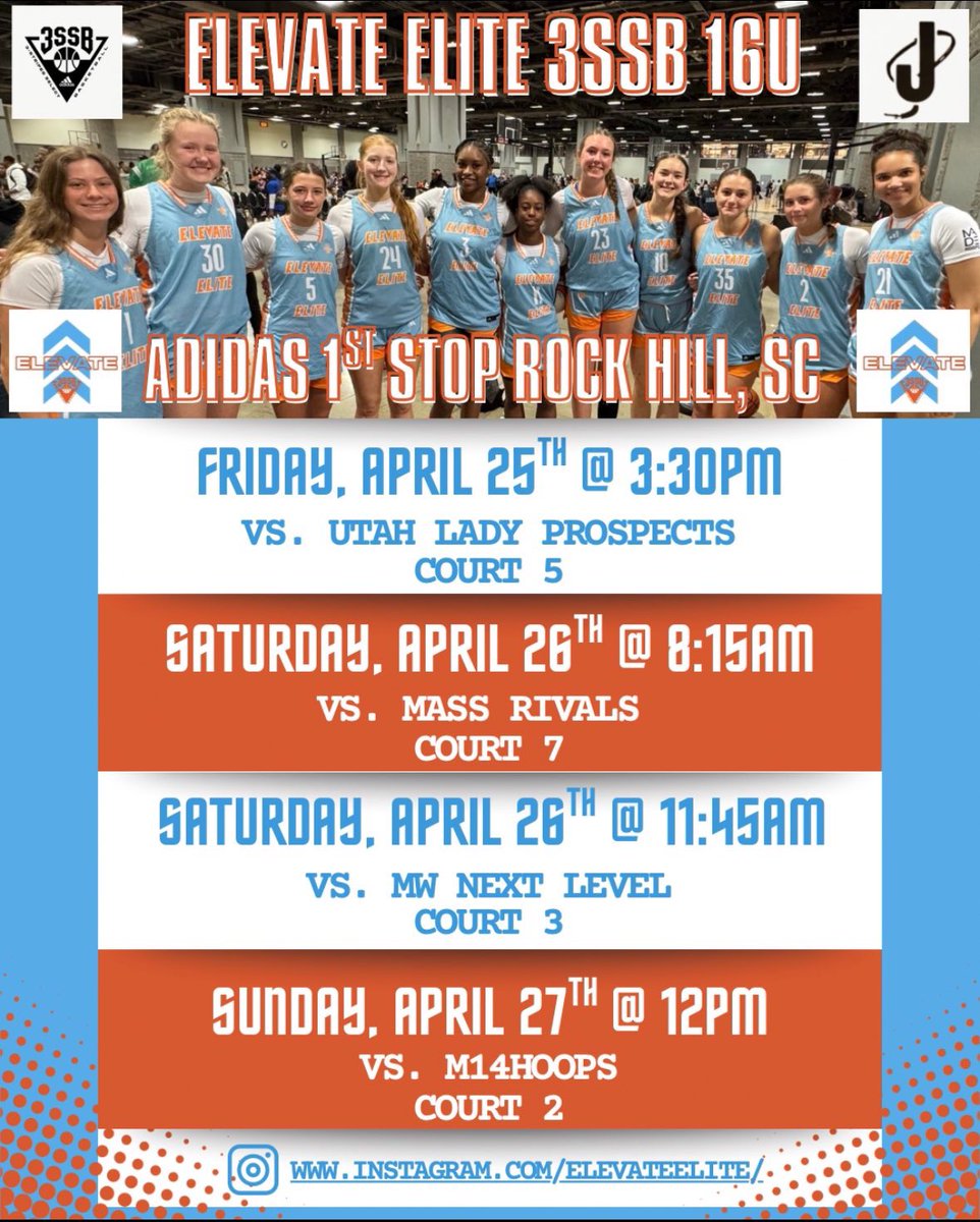 excited for our first adidas stop this weekend!! <a href="/Elevate_Elite/">Elevate Elite</a> <a href="/3SSBGCircuit/">3Stripes Select Basketball Girls Circuit</a>