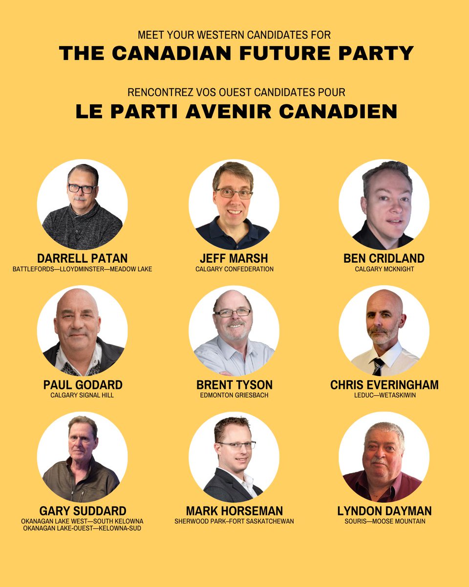 avenircanadien's tweet photo. Une semaine avant le jour du vote ! Découvrez-en plus sur nos incroyables candidats dans l'Ouest Canadien à https://t.co/njl9YDRh0u https://t.co/cQwA6yzIOm