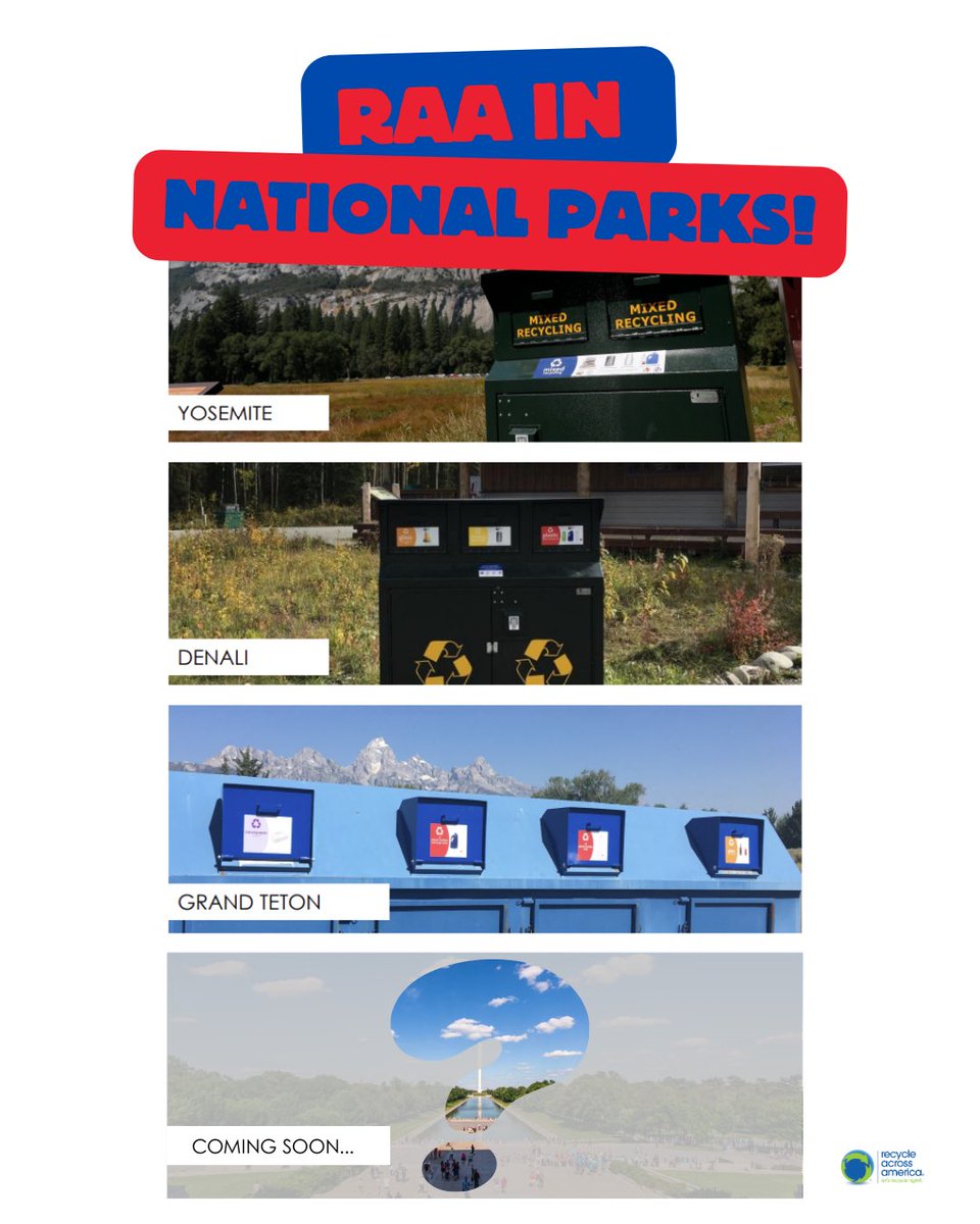 With the installation of bins and standardized labels, we have seen a 100% increase in recycling in national parks when they are installed! Can you guess where Recycle Across America is going to install bin labels next? #NationalParkWeek <a href="/NatlParkService/">National Park Service</a> #EarthMonth
