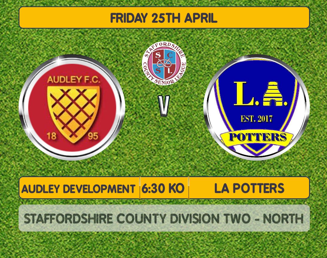 audleydev's tweet photo. THIS WEEKS MIDWEEK FIXTURES ⚽️

FRIDAY 🗓️

🆚 LA Potters
🏆 Staffs Div Two - North
⏰ 18:30 KO
📍Townfields, ST7 8QH

🔴⚪️⚽️⚪️🔴 https://t.co/HHSDregYSR
