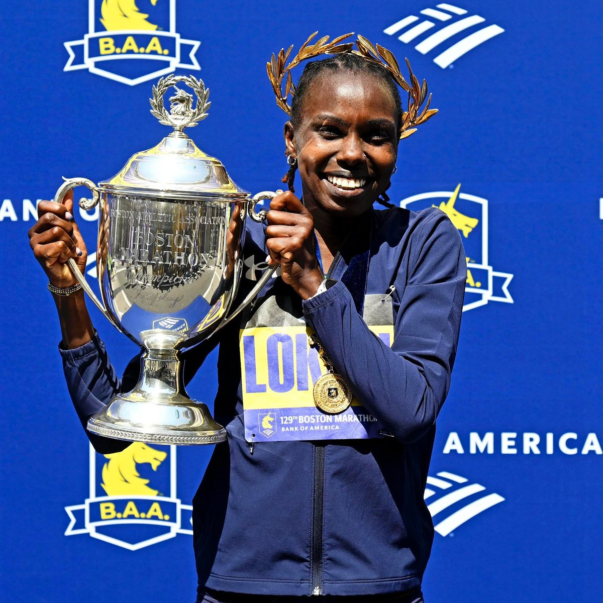 Big12Conference's tweet photo. Kansas Jayhawk. Boston Marathon Champion.

Congratulations to @kansastfxc alumuna Sharon Lokedi on her course-record breaking victory at the 2025 @bostonmarathon 🦄👑 https://t.co/BjbVbuPx3Q