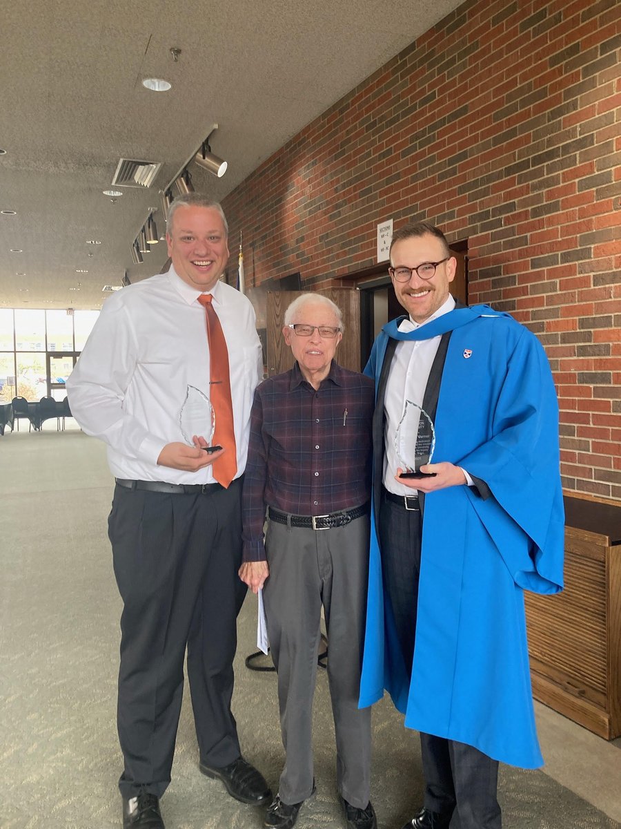 Campus Pastor Josh Tandy ‘05 and Professor of the History of Christianity, Dr. Jason Varner ‘02 &amp; ‘04, recently were selected by current AU students as winners of the Baker Award named after, and also pictured, HL Baker ‘61.