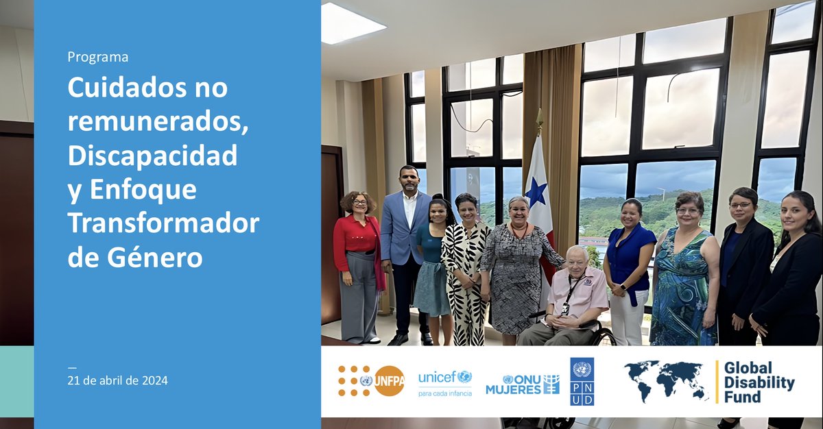 ONUMujeres's tweet image. 🇵🇦 #Panamá 📸 Hoy se presentó el Programa Conjunto de Cuidados no remunerados, discapacidad y enfoque transformador de género, organizado por 4 agencias del Sistema de las Naciones Unidas: @ONUMujeres @UNICEFPanama @UNFPApanama @PNUDPanama