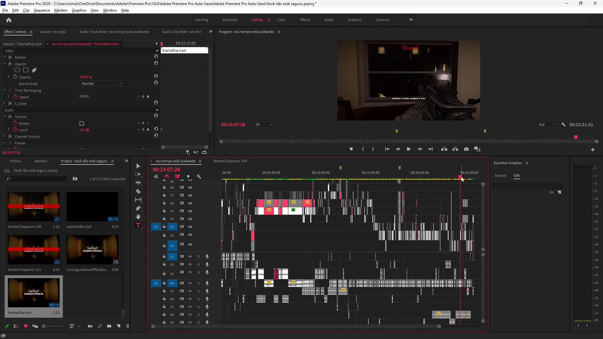 graças a deus "só" falta mais dois capítulos pra editar