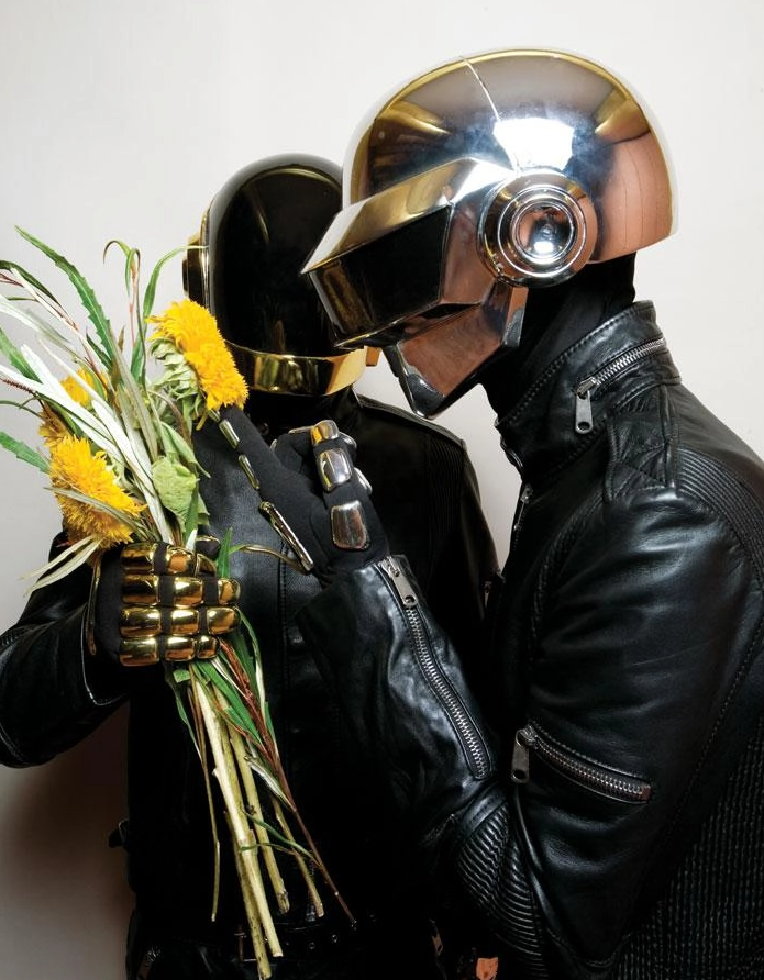 Daft Punk in bespoke Dior Homme leather jackets by Hedi Slimane