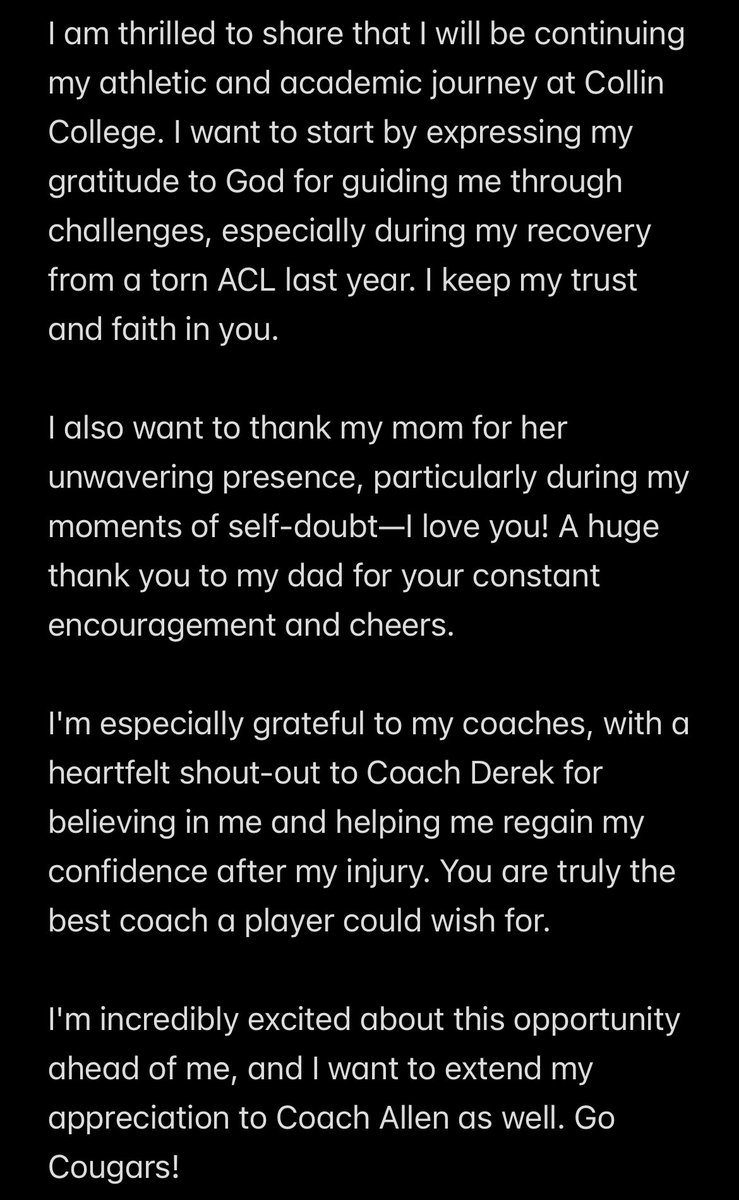 100% Committed GO COUGARS!! <a href="/collin_wbb/">Coach Allen Collin College WBB</a>