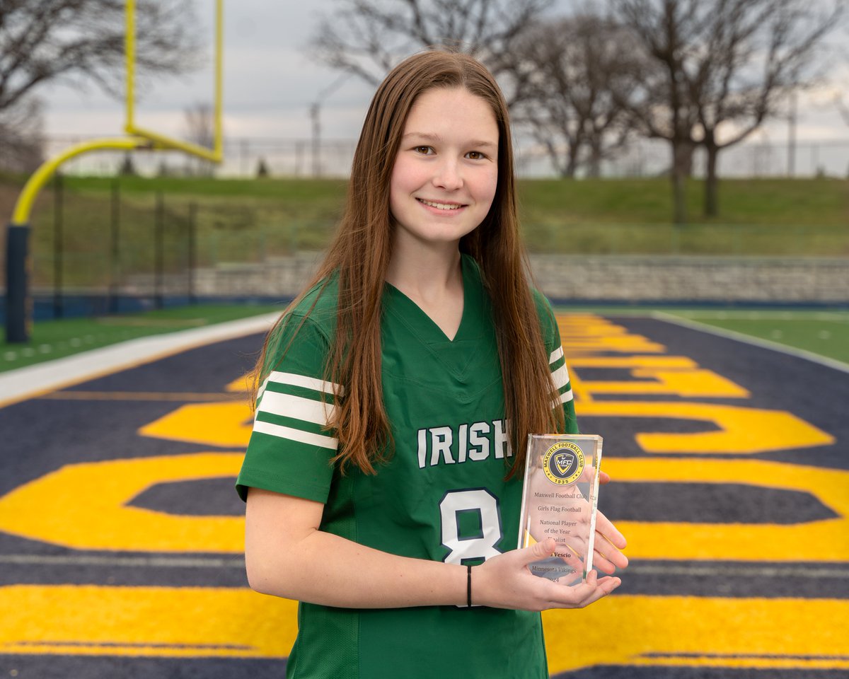 Thank you to the MN Vikings for this award! Looking forward to another amazing season of Flag-Football, let's go Rosemount Irish!