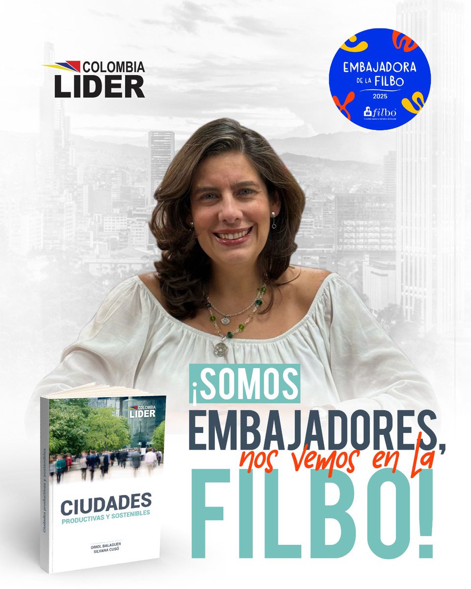 ¡Tenemos grandes noticias!📰 📣

👩🏼‍💼Nuestra directora, <a href="/LabradorKarem/">Karem Labrador Araujo</a> , ha sido designada como embajadora oficial de la FILBo 2025.
Con más de 1.000 ejemplares distribuidos, su libro Ciudades Productivas y Sostenibles llegará a la Feria del Libro como una apuesta por territorios