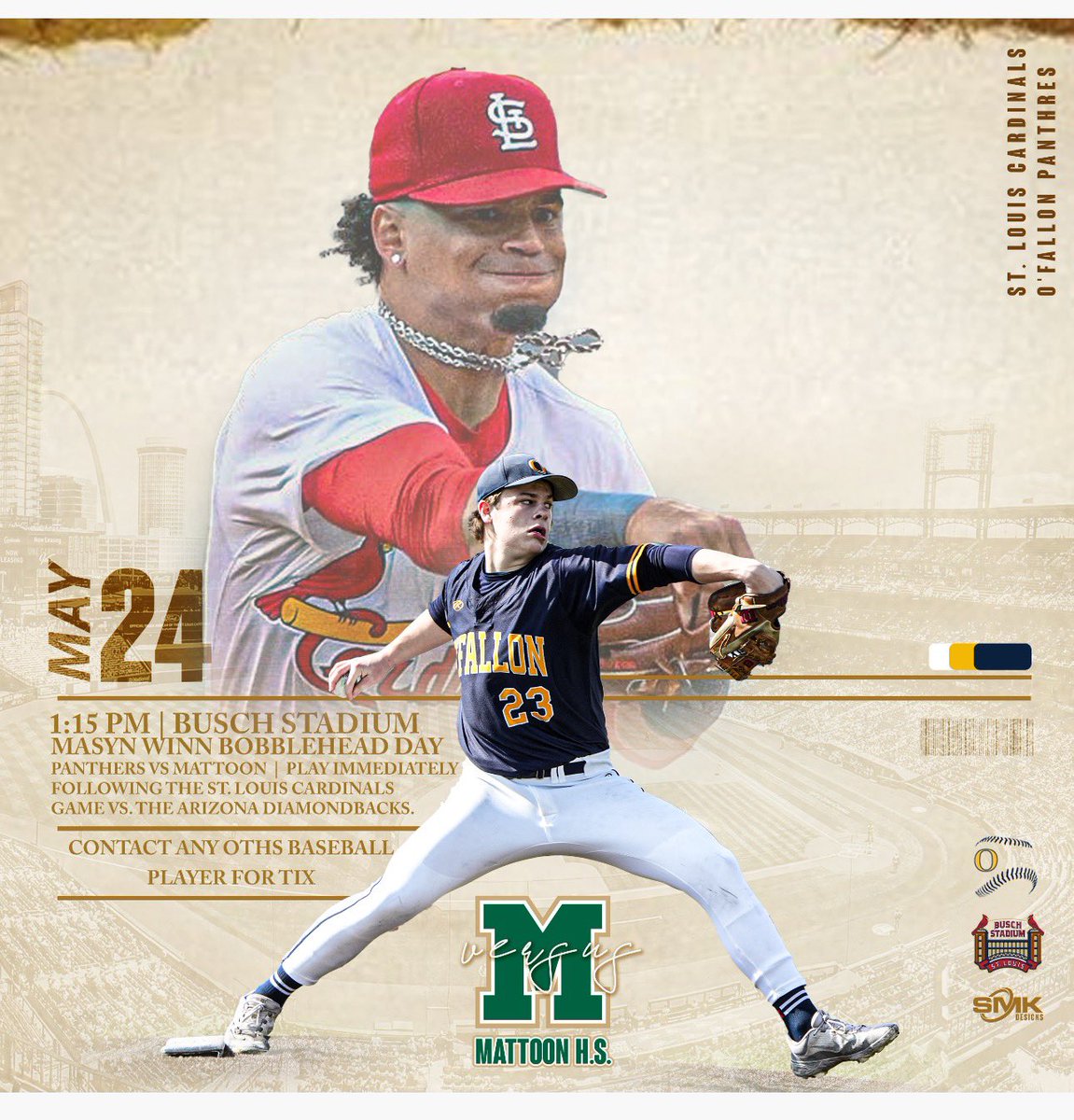 OTHS Baseball (@othsbaseball) on Twitter photo OTHS returns to Busch on May 24 following your STL Cardinals taking Arizona at 1:15. OTHS players and coaches are selling 25% discounted tickets for the game which also happens to be Masyn Winn bobblehead day. If interested please DM this message or email causeyd@oths.us OTHS returns to Busch on May 24 following your STL Cardinals taking Arizona at 1:15. OTHS players and coaches are selling 25% discounted tickets for the game which also happens to be Masyn Winn bobblehead day. If interested please DM this message or email causeyd@oths.us