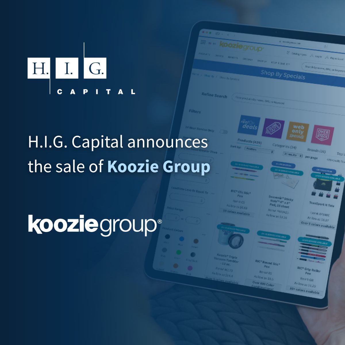 H.I.G. Capital Announces the Sale of Koozie Group #HIGCapital #PrivateEquity Learn more: bit.ly/4iluuaR