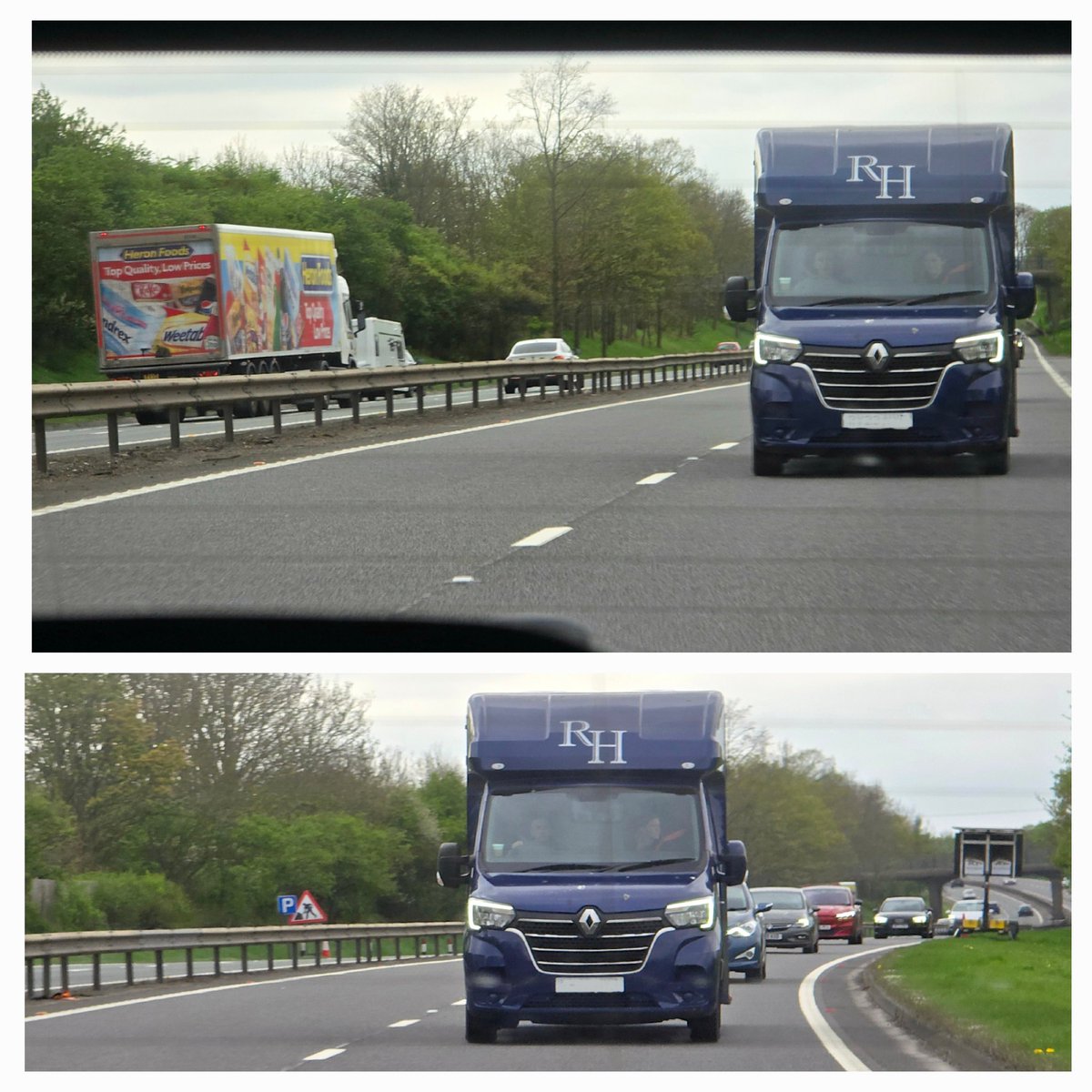 One of my favourite 'car games' 😁... horsebox spotting! Seen a long way from Marlborough this morning on the A19 south of Middlesbrough, Richard Hannon Racing; destination <a href="/Redcarracing/">Redcar Racecourse</a>. 
Best of luck to all runners &amp; their riders there this afternoon. ❤️🏇