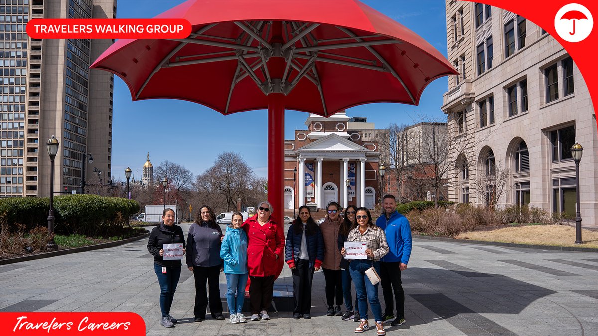 Striding into spring! Our weekly walking group kicked off the season on #NationalWalkingDay in Hartford. Led by our Wellness Champions, walks run through October—helping employees stay active and connected.

Learn more about benefits at Travelers: travl.rs/4jzgbAz