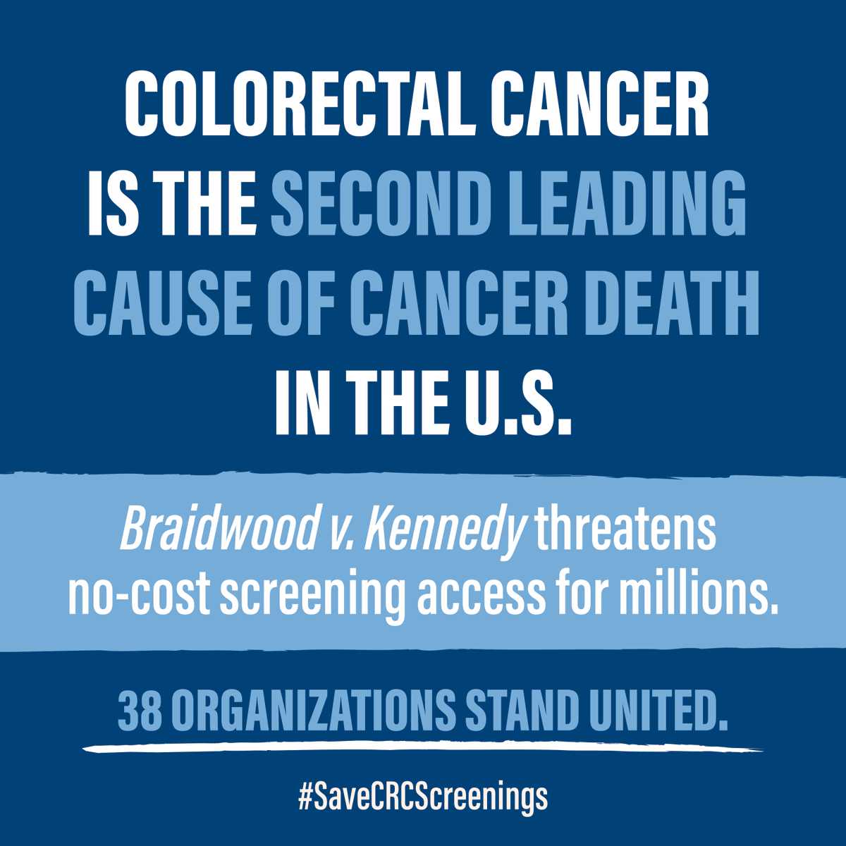 UOAA_Advocate's tweet photo. @UOAA with 37 other advocacy & healthcare organizations are standing together to protect no-cost cancer screenings by urging the Supreme Court to preserve preventive health coverage. The Court must protect access. #SaveCRCScreenings https://t.co/SJkZYMDHaO
